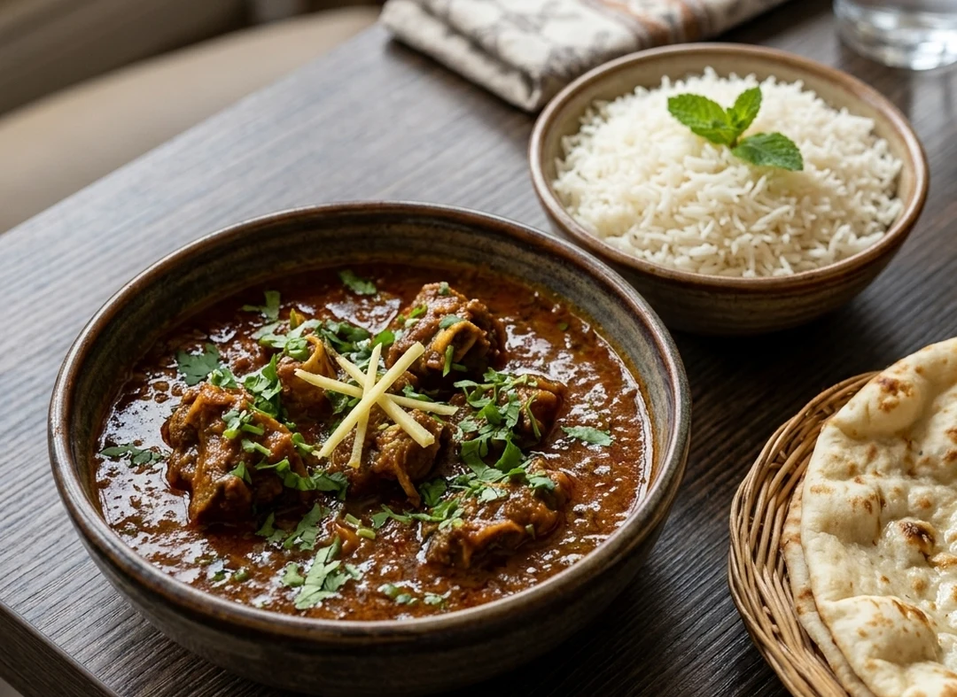 Halal Goat Curry at HITCHKI Indian buffet near Saddle Ridge and Skyview Ranch, Calgary