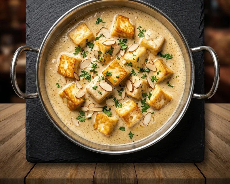 Mughlai Paneer vegetarian curry at HITCHKI Indian restaurant in Cornerstone, Calgary
