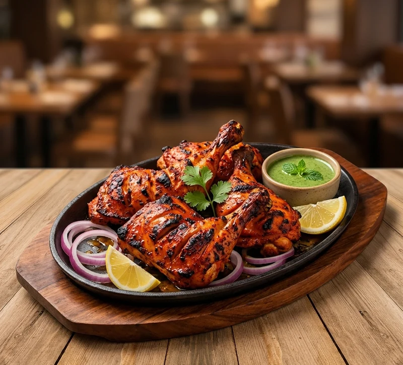 Tandoori chicken at HITCHKI Indian buffet near Skyview Ranch, Calgary
