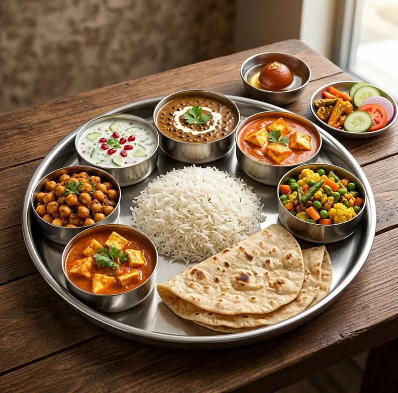 Veg Thali from HITCHKI The Grand Indian Buffet - Indian food delivery to Redstone, Calgary, AB
